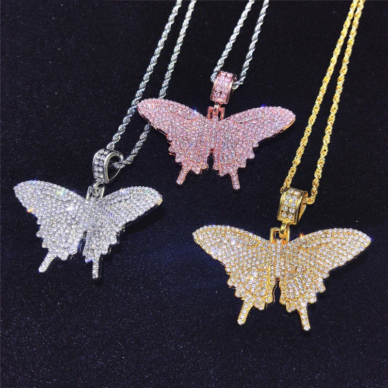 8mm Iced Out Bling Bling Cuban chain Butterfly Necklace Rope Chain Butterfly Pendant Necklace
8mm Iced Out Bling Bling Cuban chain Butterfly Necklace Rope Chain Butterfly Pendant Necklace