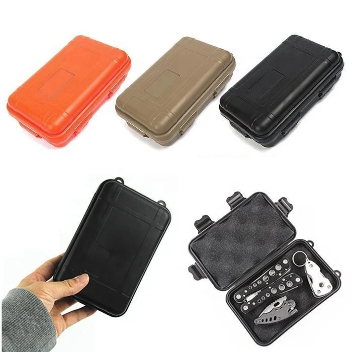 Plastic waterproof EDC survival box tactical tools small outdoor survival kit shockproof box
Plastic waterproof EDC survival box tactical tools small outdoor survival kit shockproof box
