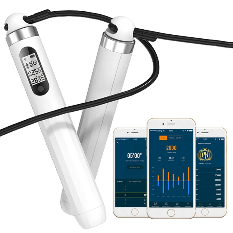 Custom Lcd Display Speed Electronic Calorie Counting Skip Smart Jump Rope Bluetooth Skipping Rope
Custom Lcd Display Speed Electronic Calorie Counting Skip Smart Jump Rope Bluetooth Skipping Rope