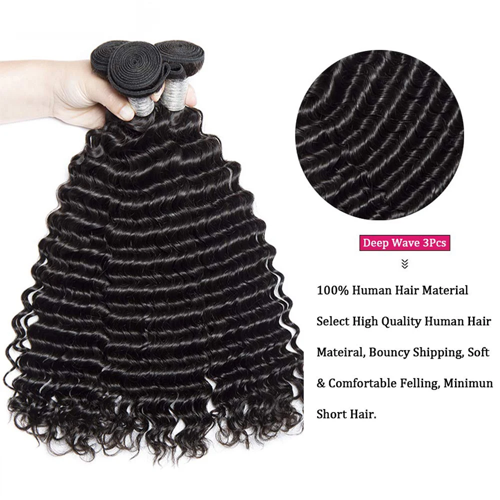 Chemical Free Deep Wave Bundles 100% Virgin Brazilian Hair Bundle Human Hair Extension Vendors 12A deep wave brazilian hair
Chemical Free Deep Wave Bundles 100% Virgin Brazilian Hair Bundle Human Hair Extension Vendors 12A deep wave brazilian hair