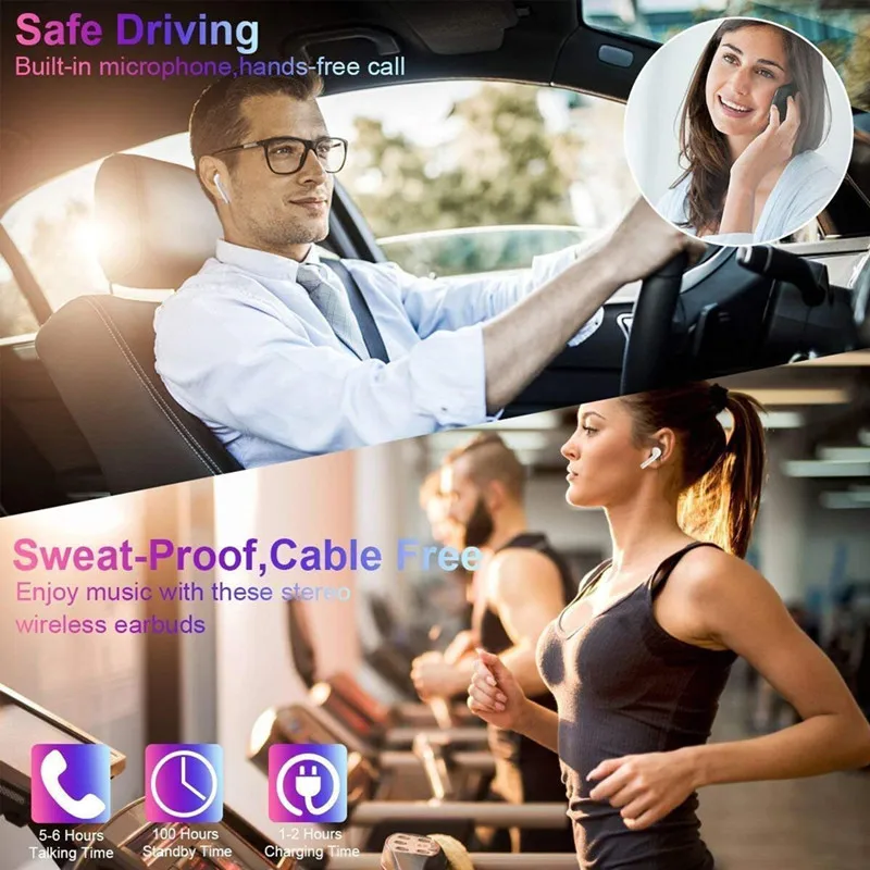 i12 tws 5.0 Wireless Earbuds Good Sound Quality 350mAh Charging Case i12s Sport Earphones vs i7s i9s tws Gift for Christmas - ANKUX.COM