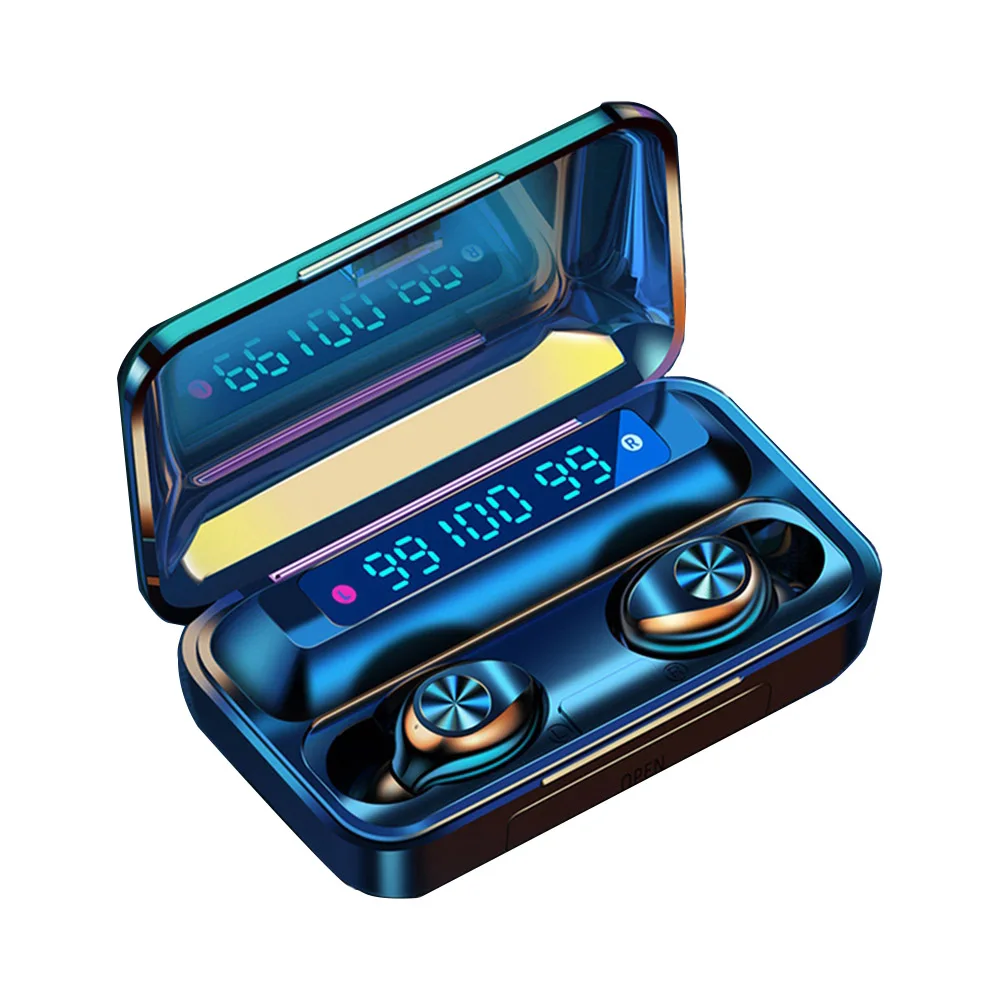 TWS F9-10 Touch Wireless Earphones 9D Stereo Headphones Earbuds With 3 LED digital Power Display Charging Case, Black
TWS F9-10 Touch Wireless Earphones 9D Stereo Headphones Earbuds With 3 LED digital Power Display Charging Case, Black