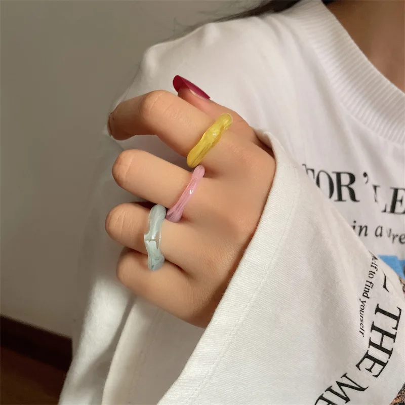 HongTong 2021 Ring Spring And Summer Candy Jelly Color Small Fresh Acrylic Simple Ring Girl, Picture shows
HongTong 2021 Ring Spring And Summer Candy Jelly Color Small Fresh Acrylic Simple Ring Girl, Picture shows