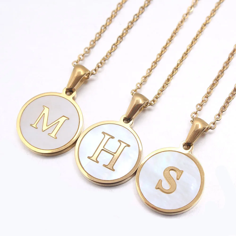 Fashion Personalized Stainless Steel Shell 26 Letters Initial Pendant Necklace for Women
Fashion Personalized Stainless Steel Shell 26 Letters Initial Pendant Necklace for Women