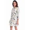 Wholesale breathable women flower printed dress materials made in Italy
