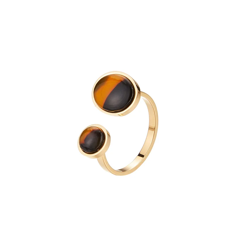 2022 New Arrivals Open 18K Gold Plated Brown Opal Vintage Ring Adjustable Titanium Steel Geometric Finger Ring For Women
2022 New Arrivals Open 18K Gold Plated Brown Opal Vintage Ring Adjustable Titanium Steel Geometric Finger Ring For Women