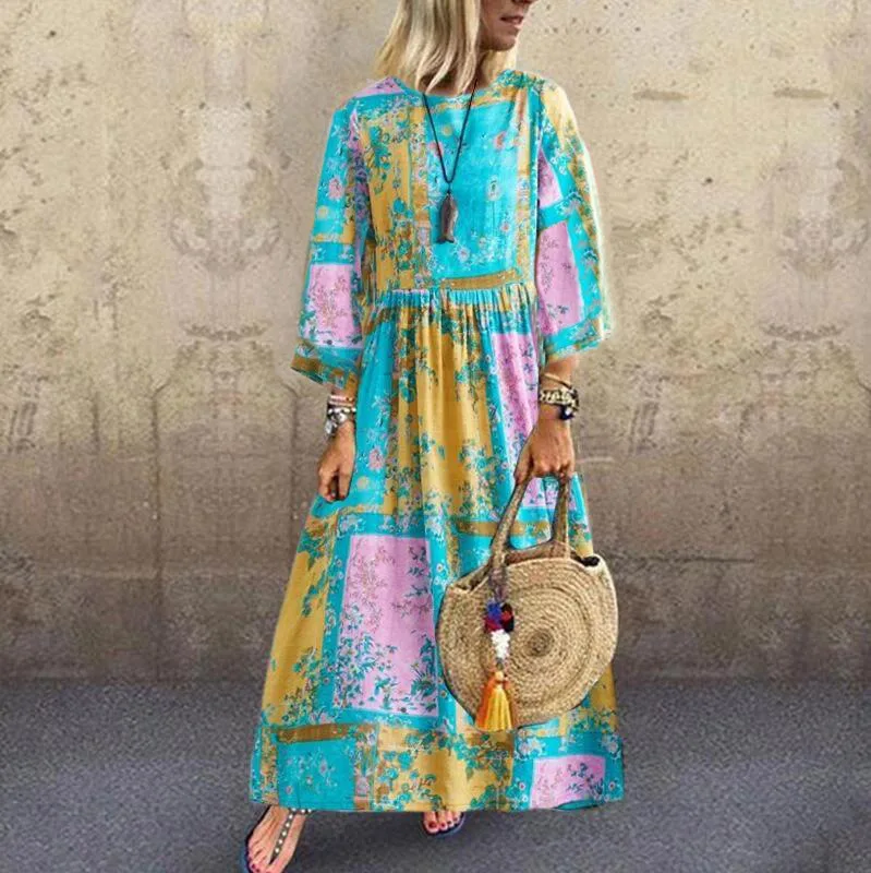 2020 hot retro style loose slim round neck cotton and linen printed long-sleeved dress, Photo
2020 hot retro style loose slim round neck cotton and linen printed long-sleeved dress, Photo