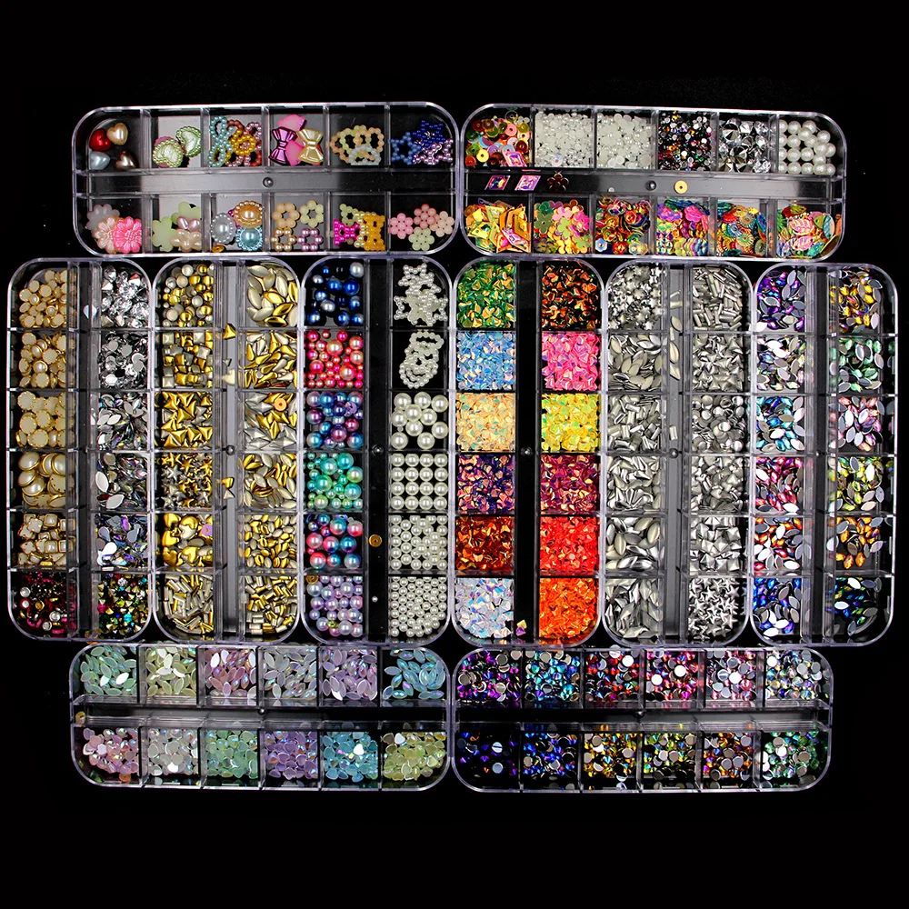 3D Crystal AB Clear Nail Stones Pearl DIY Gold Silver Rivet Rhinestone Nail Art Decorations 
3D Crystal AB Clear Nail Stones Pearl DIY Gold Silver Rivet Rhinestone Nail Art Decorations
