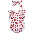Watermelon printing kid boutique clothing baby jumpsuit romper for babies