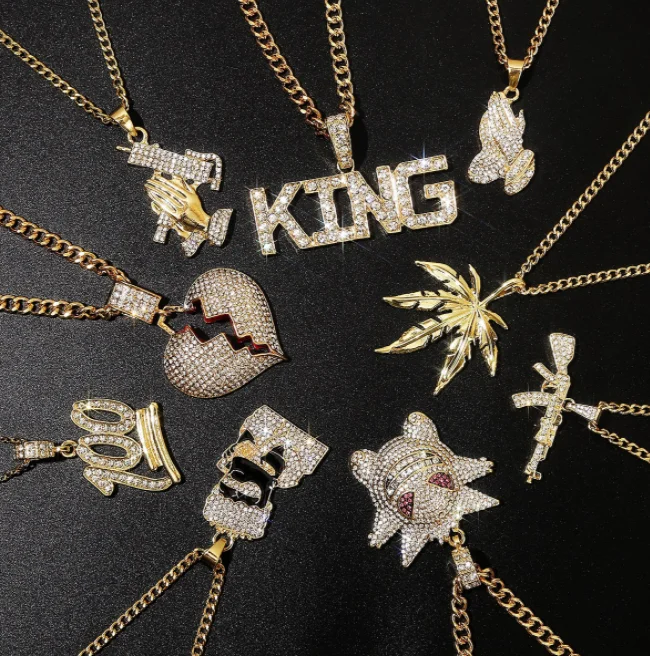 Hot selling punk diamond cross lion king broken heart lightning necklaces for men, Picture shows
Hot selling punk diamond cross lion king broken heart lightning necklaces for men, Picture shows