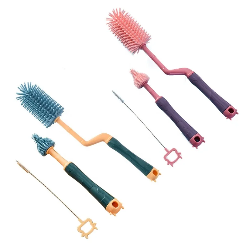 Silicone Bottle Brush Baby Pacifier Cup Tweezers Handheld Soft Head Food Grade Nipple Cleaning Brushes Set, Pink/green
Silicone Bottle Brush Baby Pacifier Cup Tweezers Handheld Soft Head Food Grade Nipple Cleaning Brushes Set, Pink/green