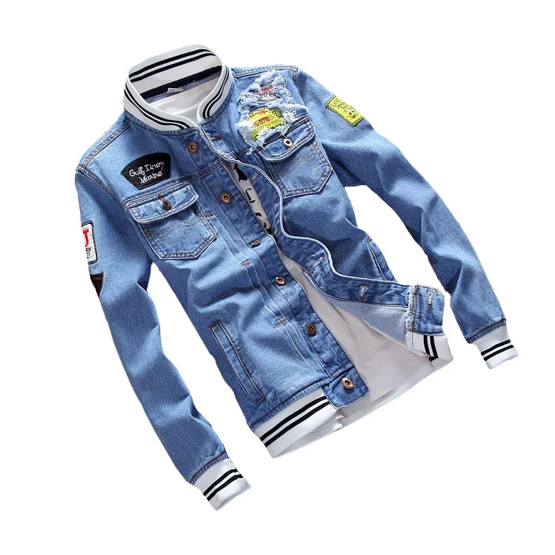 Korean Style 2020 New Fashion Wholesale Factory High Quality Plain Blue Cotton Botton Close Mens Jean Jacket Denim Men, Customized color
Korean Style 2020 New Fashion Wholesale Factory High Quality Plain Blue Cotton Botton Close Mens Jean Jacket Denim Men, Customized color