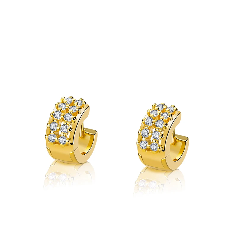 Chinese factory new brass plated 18k gold earrings fashion personality simple cubic zirconia earrings female
Chinese factory new brass plated 18k gold earrings fashion personality simple cubic zirconia earrings female