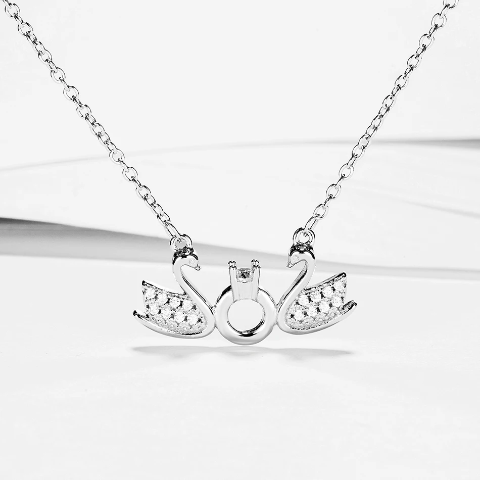 Luxury Two Swans 925 Sterling Silver Necklace Cubic Zirconia Crown Pendants Necklaces For Women Elegant Jewelry Gift
Luxury Two Swans 925 Sterling Silver Necklace Cubic Zirconia Crown Pendants Necklaces For Women Elegant Jewelry Gift