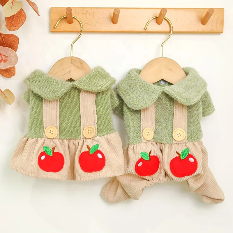 Factory direct sales elegant dog cat apple strap skirt dog clothes pet clothes, One color
Factory direct sales elegant dog cat apple strap skirt dog clothes pet clothes, One color