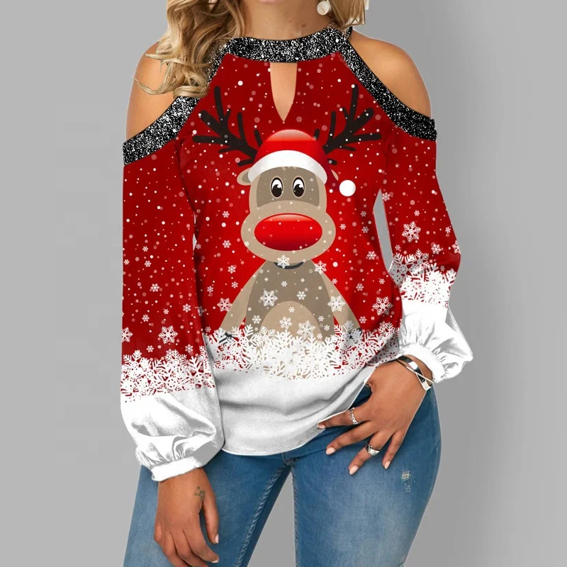 Plus Size Womens Christmas Blouses Lantern Sleeve Graphic Tees Off The Shoulder Tops Xmas Raglan Shirt
Plus Size Womens Christmas Blouses Lantern Sleeve Graphic Tees Off The Shoulder Tops Xmas Raglan Shirt
