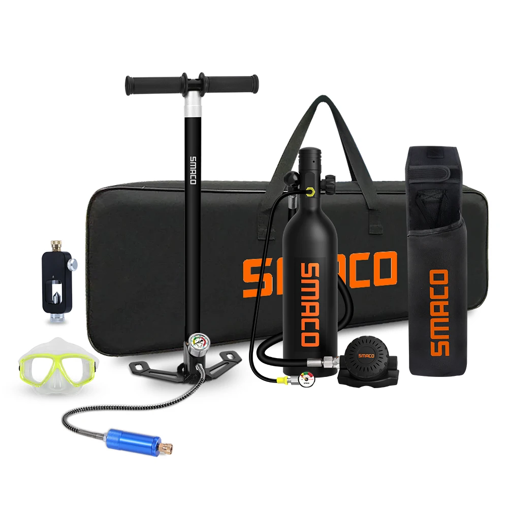 Smaco Portable Scuba Diving Apparatus 15-20 Minutes Diving Oxygen Tanks Diving Equipment Sets, Green.balck.orange
Smaco Portable Scuba Diving Apparatus 15-20 Minutes Diving Oxygen Tanks Diving Equipment Sets, Green.balck.orange