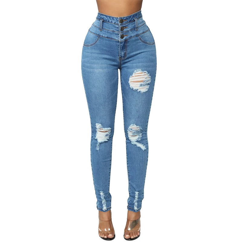 Wholesale price women high waist distressed wash pencil jeans denim pants for women
Wholesale price women high waist distressed wash pencil jeans denim pants for women