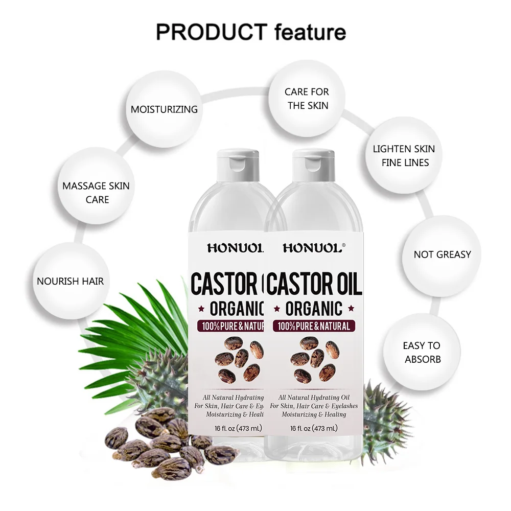 pressed 100% pure natural organic jamaican black castor seed oil