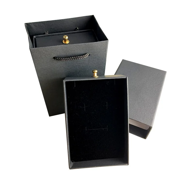 New High-end Jewelry Small Ornaments Receive Black Packaging Gift Box Retro Kraft Paper Drawer Box Custom LOGO, Pure color
New High-end Jewelry Small Ornaments Receive Black Packaging Gift Box Retro Kraft Paper Drawer Box Custom LOGO, Pure color
