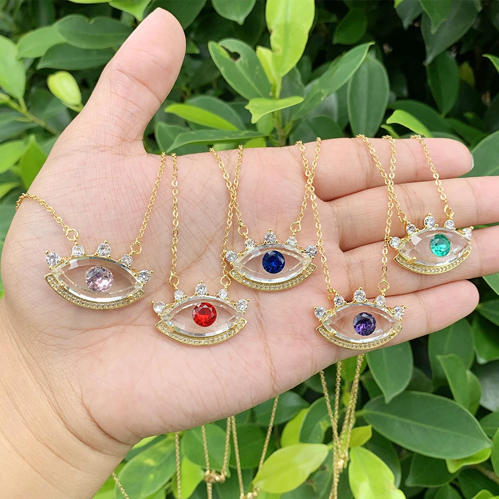 New Style Eyes Shape Glass/CZ Pendant Accessories Brass Fine Chain Necklace Fit For Women Girl
New Style Eyes Shape Glass/CZ Pendant Accessories Brass Fine Chain Necklace Fit For Women Girl