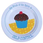 BPA free Kids 8" melamine pizza pie dish plate with customized logo