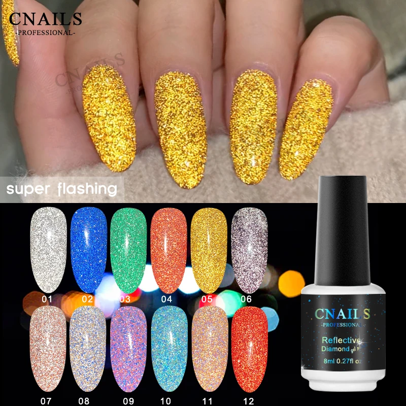 8 ML Deroi Diamond Gel Soak Off Uv Nail Gel Polish Acrylic Top Coat LED Lamp Flashing Disco UV Gel Polish, 12 colors
8 ML Deroi Diamond Gel Soak Off Uv Nail Gel Polish Acrylic Top Coat LED Lamp Flashing Disco UV Gel Polish, 12 colors