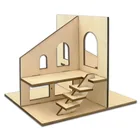 Fast Delivery DIY 3D Wooden House Kit, Different Shape Make By Yourself Wooden House Kit