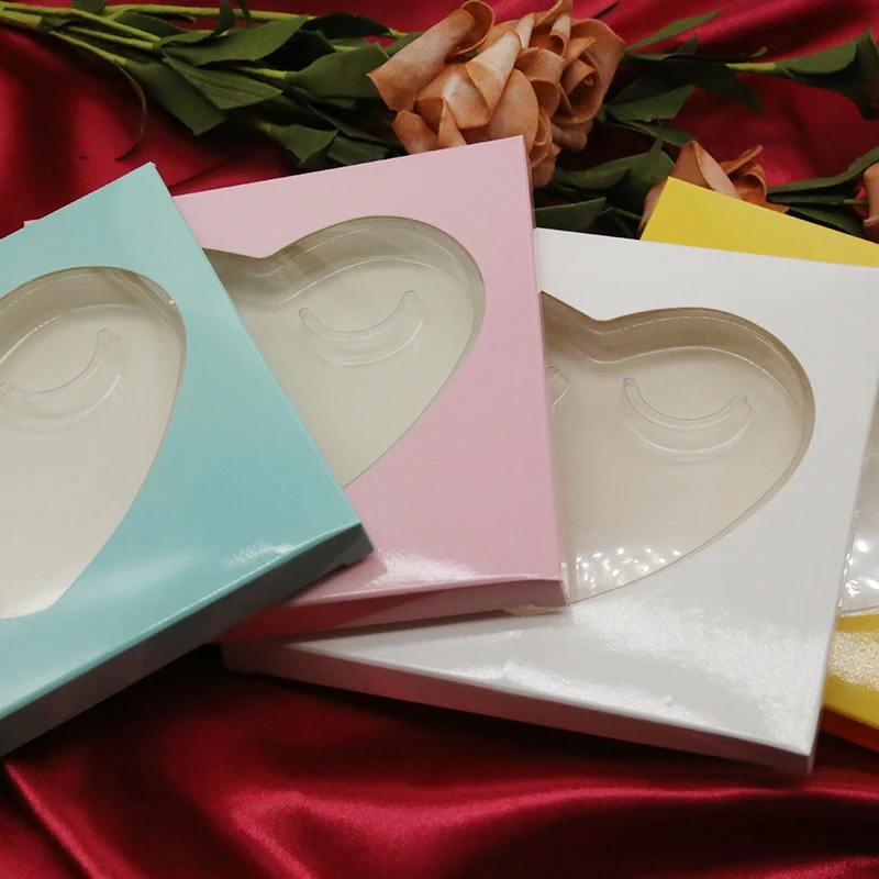 Heart-shaped box eyelashes packaging box for eyelashes box packaging