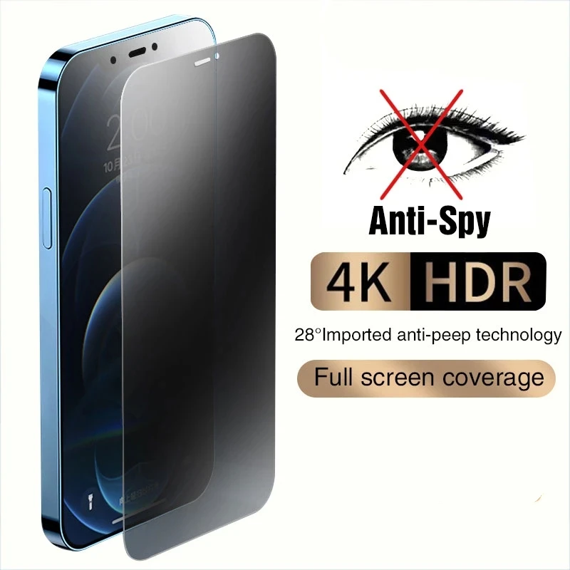 Full Cover Anti-Spy Screen Protector For iPhone 13 12 11 PRO MAX Privacy Glass For iPhone Max XR Tempered Glass
Full Cover Anti-Spy Screen Protector For iPhone 13 12 11 PRO MAX Privacy Glass For iPhone Max XR Tempered Glass
