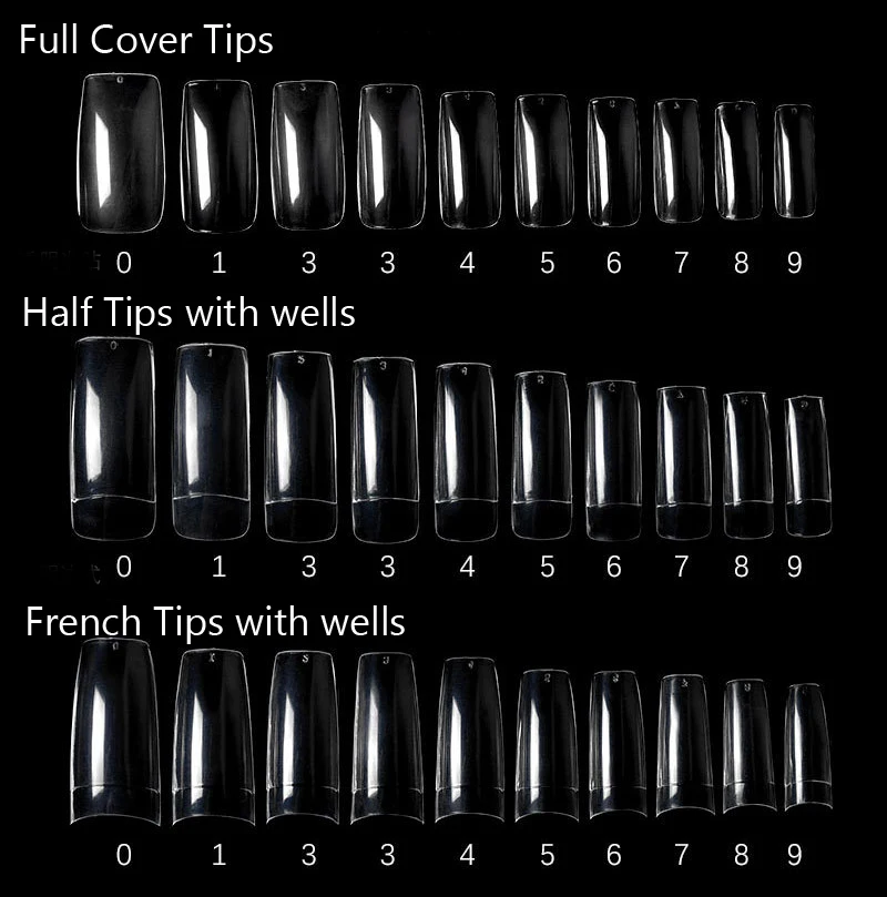 500Pcs/Bag Transparent French Acrylic Half Cover XL C Curve Clear False Nail Tips
500Pcs/Bag Transparent French Acrylic Half Cover XL C Curve Clear False Nail Tips