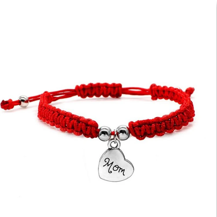 Small Order Western Hot Mother's Day Lucky Gift Bracelets Handmade Heart Mom Red Rope Woven Bracelets For Wholesale Jewelry 2021, As picture
Small Order Western Hot Mother's Day Lucky Gift Bracelets Handmade Heart Mom Red Rope Woven Bracelets For Wholesale Jewelry 2021, As picture