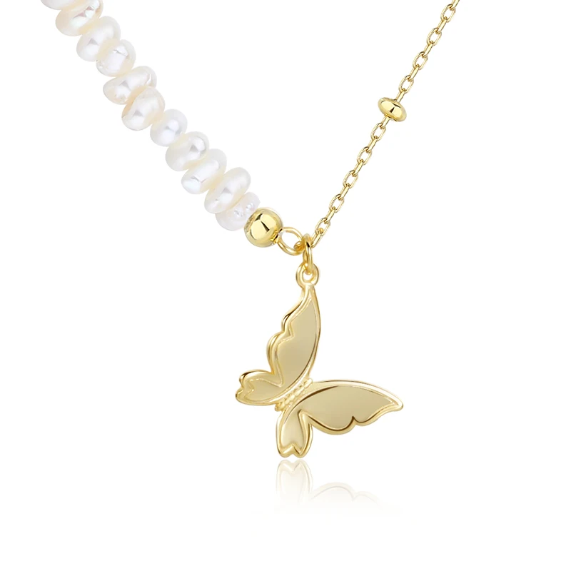 New Arrival Pearl Asymmetric Chain Necklace Jewelry 925 Silver Gold Plated Choker Butterfly Pendants Necklace for Women
New Arrival Pearl Asymmetric Chain Necklace Jewelry 925 Silver Gold Plated Choker Butterfly Pendants Necklace for Women