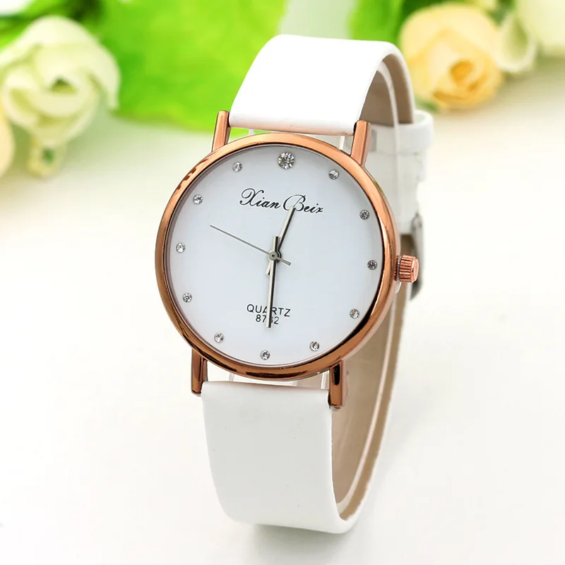 Hot style diamond scale ladies leather belt watch fashion trendy light leather ladies watch, As pic
Hot style diamond scale ladies leather belt watch fashion trendy light leather ladies watch, As pic