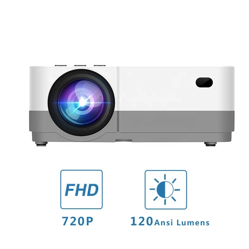 

Factory OEM ODM High Lumens Projector Hd Led Video Portable Hometheater LCD Projector With In Stock, White black