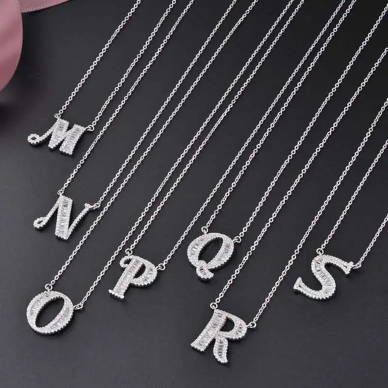 Jialin jewelry men cursive 26 letters S925 sterling silver necklace for women 
Jialin jewelry men cursive 26 letters S925 sterling silver necklace for women