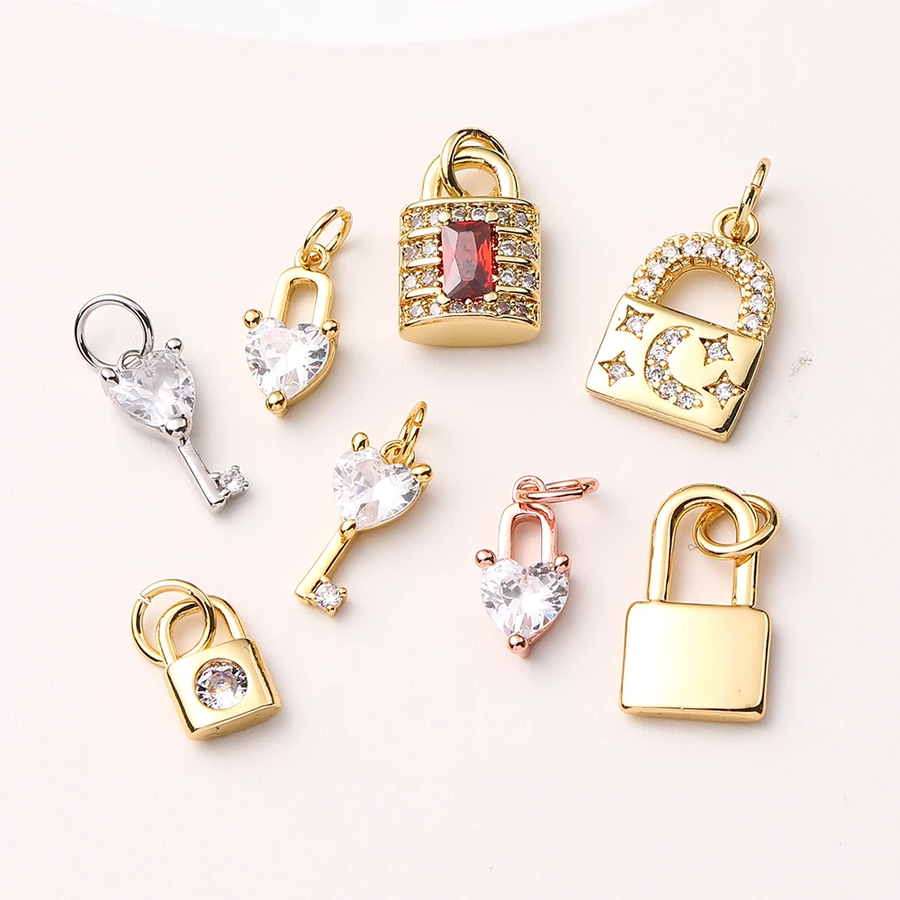 Fashion jewelry 2021 zirconia jewelry key lock love lovers charms necklace pendants for jewelry making
Fashion jewelry 2021 zirconia jewelry key lock love lovers charms necklace pendants for jewelry making