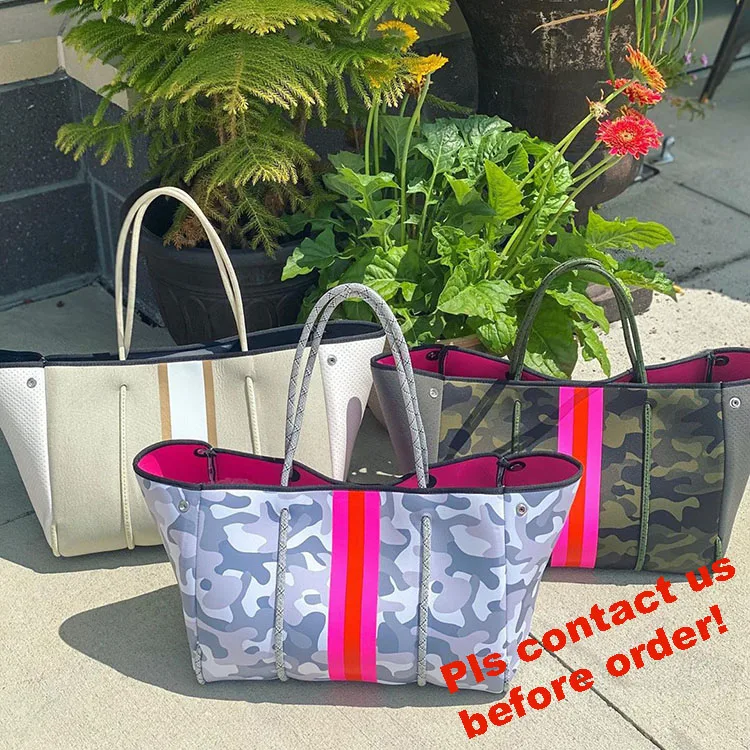 Qetesh Designer Shoulder Handbags Beach Perforated Neoprene Tote Bag, 10 colors available
Qetesh Designer Shoulder Handbags Beach Perforated Neoprene Tote Bag, 10 colors available