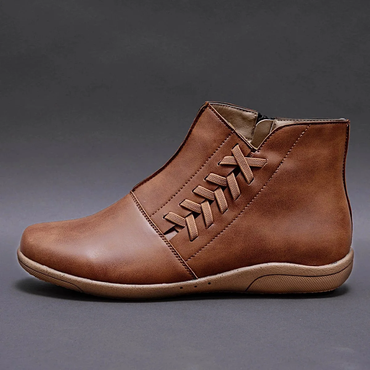 2020 New Women Ankle Boots Flats Leather PU Booties Winter Autumn Cross Strappy Boots Punk Lace Up Flats, Red,black,green ,white,brown
2020 New Women Ankle Boots Flats Leather PU Booties Winter Autumn Cross Strappy Boots Punk Lace Up Flats, Red,black,green ,white,brown