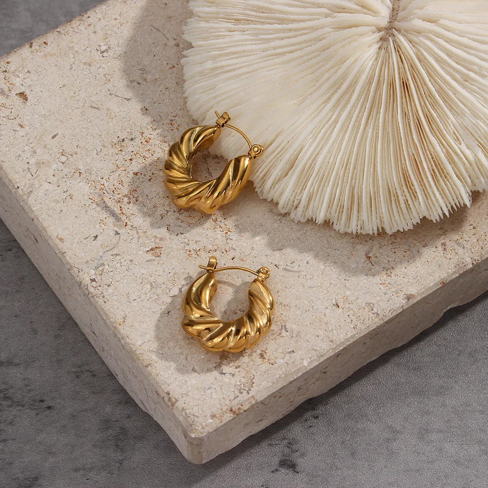 Manufacturer custom jewelry high quality non tarnish women fashion earring 18k gold plated stainless steel ear ring
Manufacturer custom jewelry high quality non tarnish women fashion earring 18k gold plated stainless steel ear ring