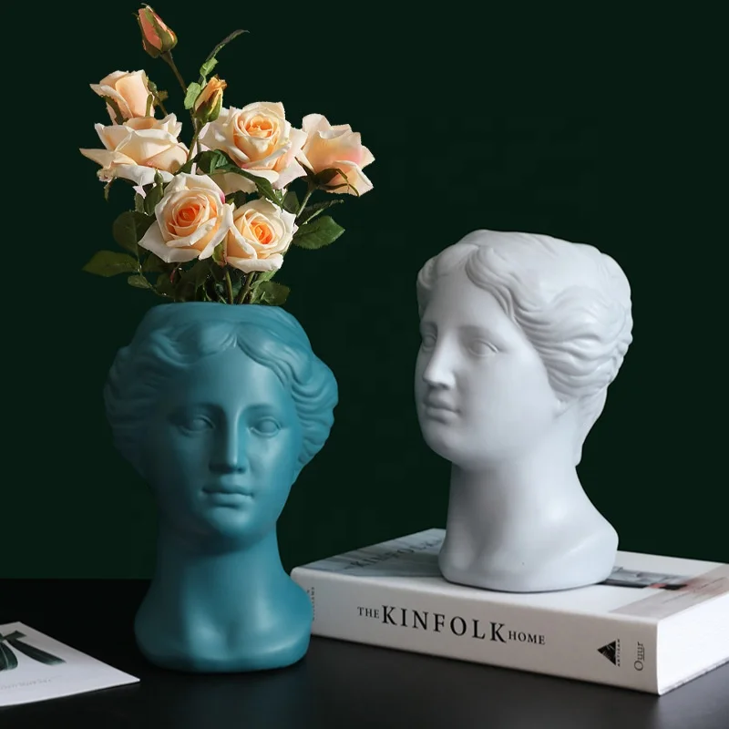 Fast shipping morandic home decoration creative Nevus head ceramic vase, White/blue/pink
Fast shipping morandic home decoration creative Nevus head ceramic vase, White/blue/pink