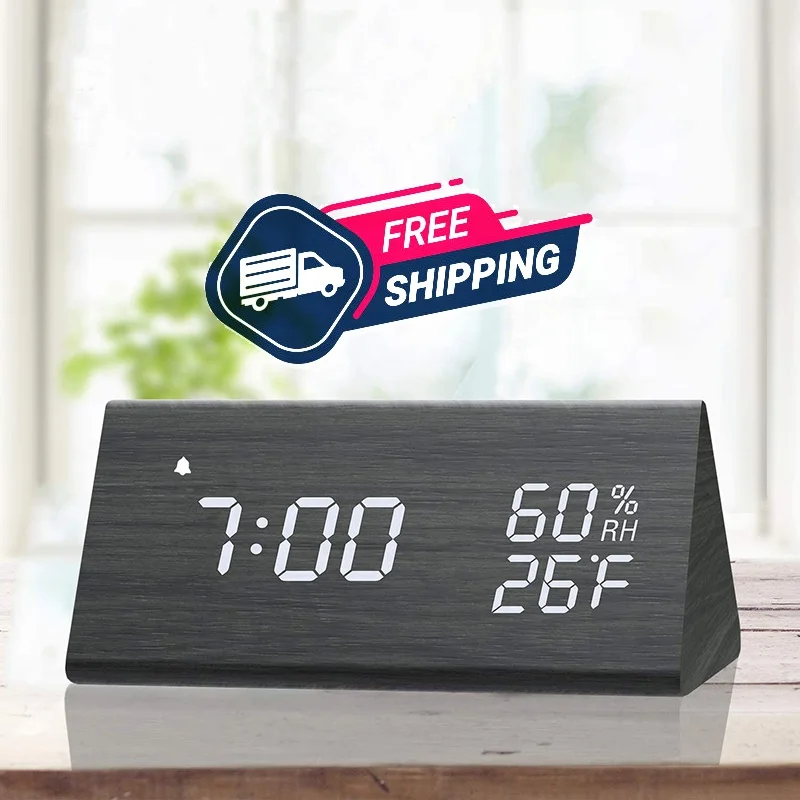 Free Shipping Wooden Alarm Clock Rechargeable Battery LED Time Display Wood Triangle Alarm Clocks For Bedroom Free Delivery
Free Shipping Wooden Alarm Clock Rechargeable Battery LED Time Display Wood Triangle Alarm Clocks For Bedroom Free Delivery