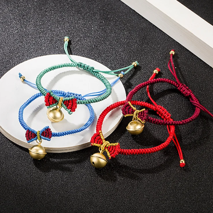 Golden Bell Charms Bracelet Designers Adjustable Bracelet Christmas Jewelry Gift Sterling Silver Woven Rope Bracelet
Golden Bell Charms Bracelet Designers Adjustable Bracelet Christmas Jewelry Gift Sterling Silver Woven Rope Bracelet