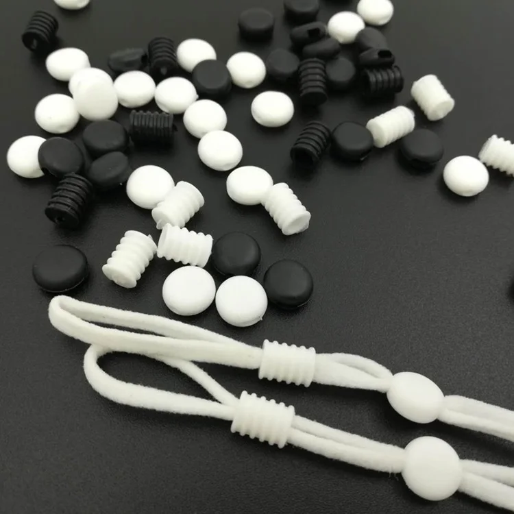 Rubber Rope Stopper White Black Cord Lock Adjuster Buckle Toggle Stopper for Earloop
Rubber Rope Stopper White Black Cord Lock Adjuster Buckle Toggle Stopper for Earloop