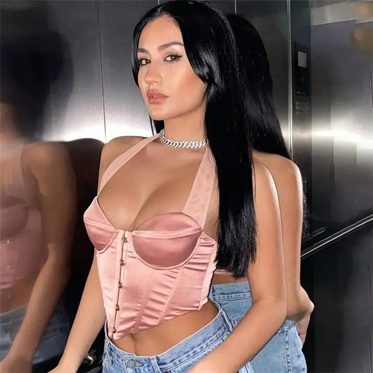 D96794 Wholesale Price Corset Halter Fashion New Spring Trendy 2021 Women Clothes Woman Clothing Sexy Crop Tops
D96794 Wholesale Price Corset Halter Fashion New Spring Trendy 2021 Women Clothes Woman Clothing Sexy Crop Tops