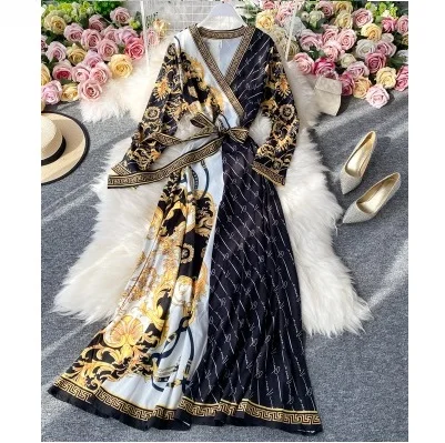 Spring Fall 2021 Women Mature Temperament V neck Bodycon Midi Vintage Chinese Bellflower Printing French Dress
Spring Fall 2021 Women Mature Temperament V neck Bodycon Midi Vintage Chinese Bellflower Printing French Dress
