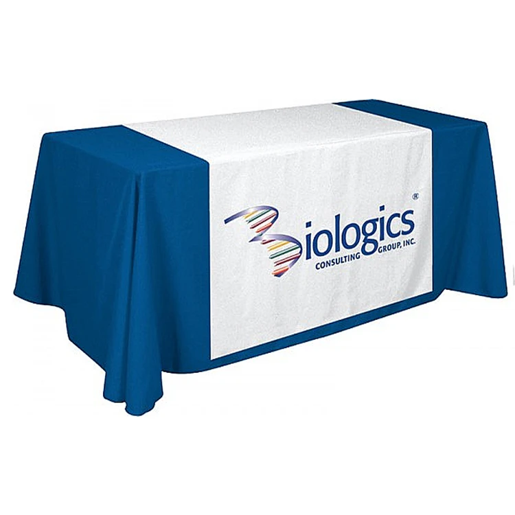 custom print promotion 230G knitted polyester table cover custom table cover