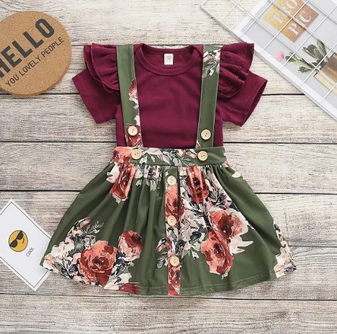 2022 Baby Children Girls Flying sleeve Romper and Floral Slip Dress Summer Clothes Set
2022 Baby Children Girls Flying sleeve Romper and Floral Slip Dress Summer Clothes Set