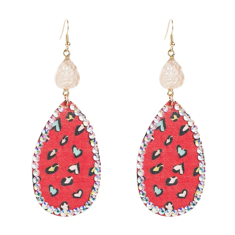 2020 Fashionable New PU Fashion Water-drop shape Jewelry geometric natural stone rhinestone plaid Women earrings, As pic
2020 Fashionable New PU Fashion Water-drop shape Jewelry geometric natural stone rhinestone plaid Women earrings, As pic