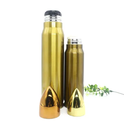 P637 Bullet Shape 500ml Insulation Cup Military Missile Cup Coffee Mug Stainless Steel Vacuum Water Bottle, Gold
P637 Bullet Shape 500ml Insulation Cup Military Missile Cup Coffee Mug Stainless Steel Vacuum Water Bottle, Gold